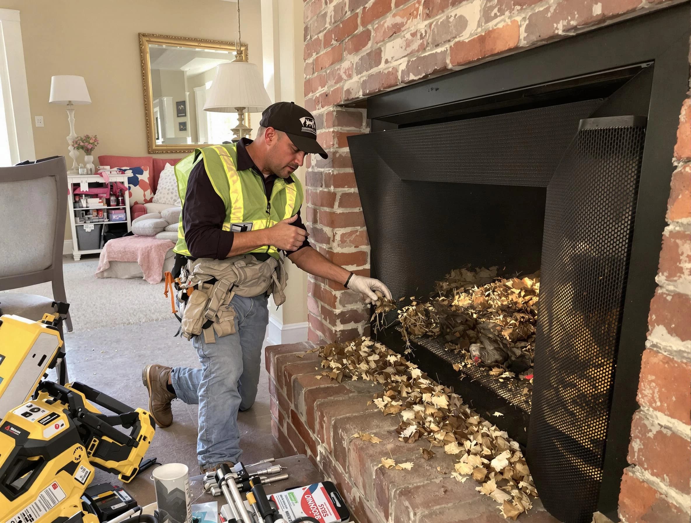 Safe screening installation by Irondale Chimney Sweep in Irondale, AL