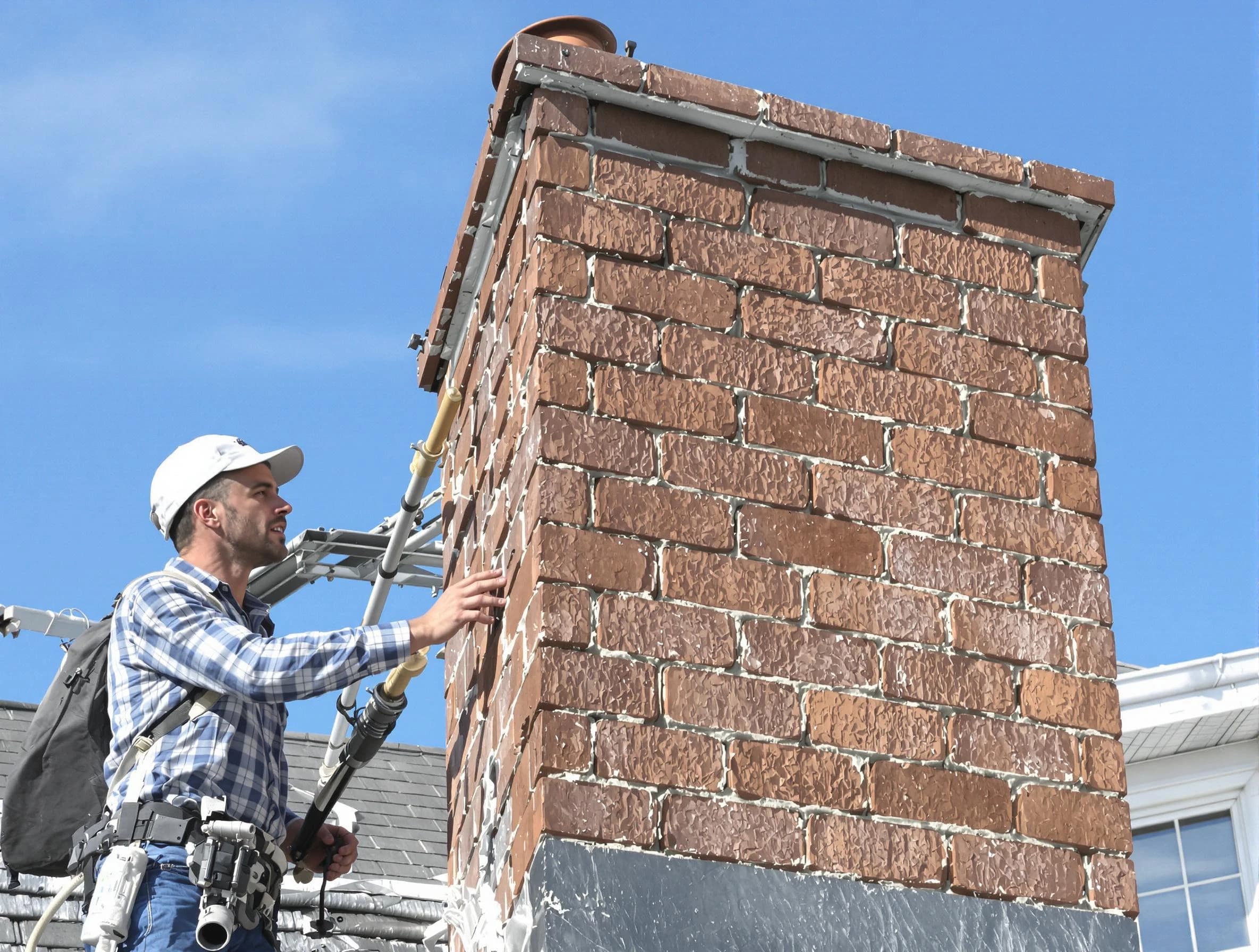 Brickwork for a chimney rebuild by Irondale Chimney Sweep in Irondale, AL