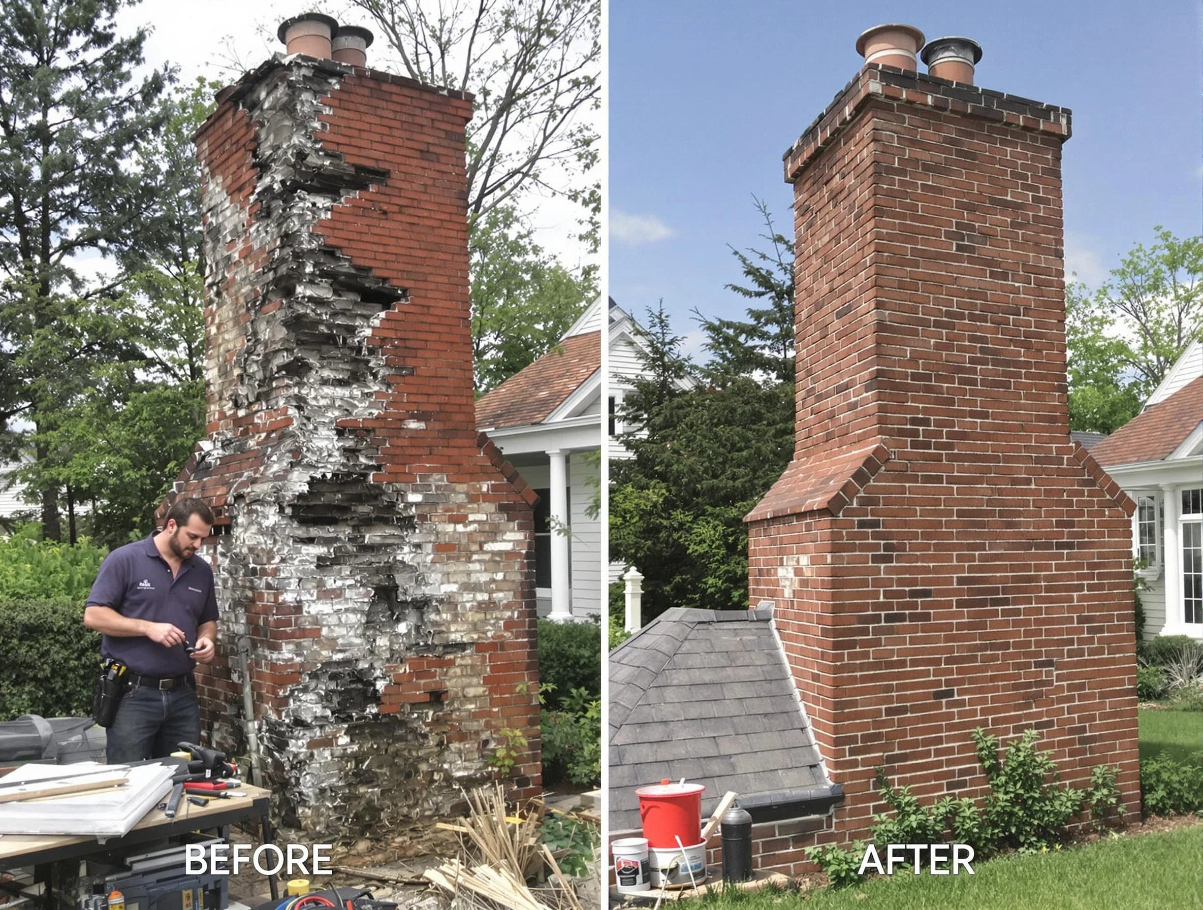 Irondale Chimney Sweep performing a full chimney restoration in Irondale, AL