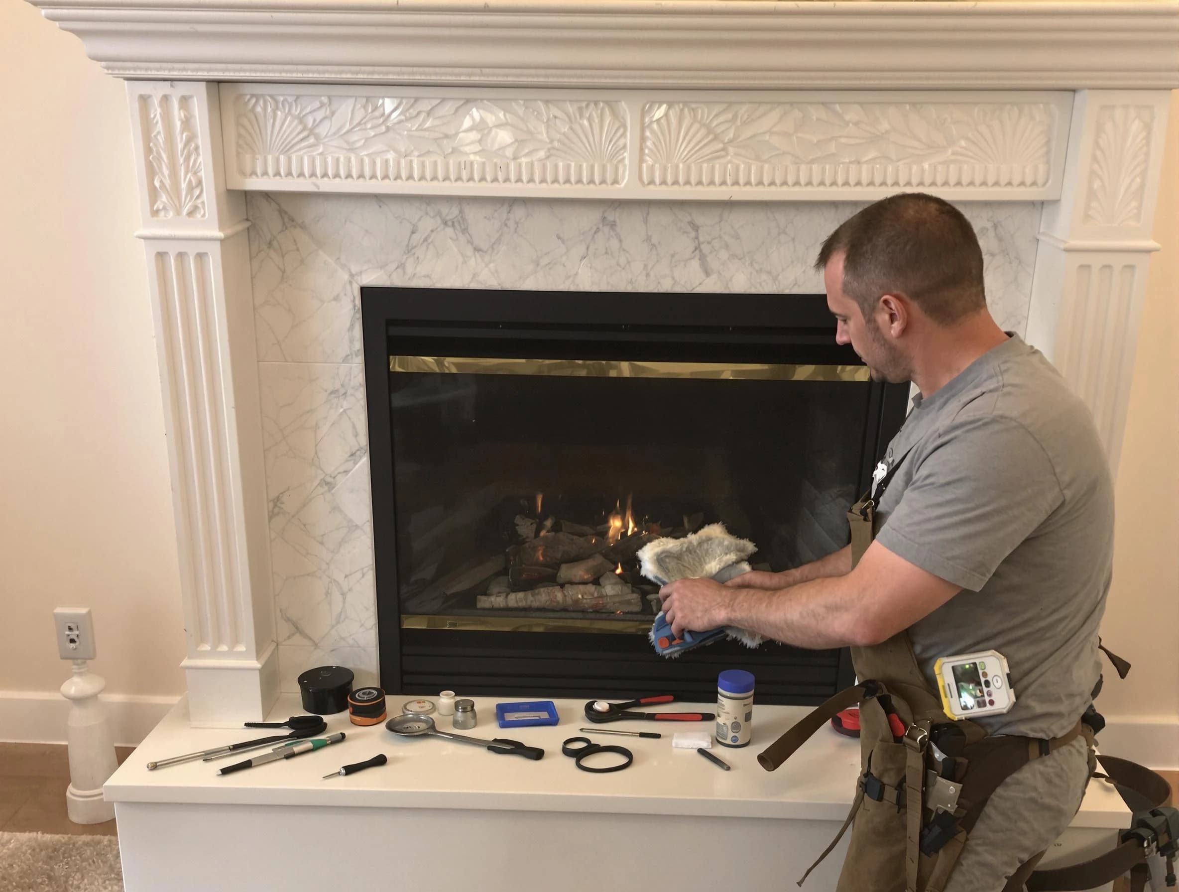 Irondale Chimney Sweep performing fireplace maintenance in Irondale, AL