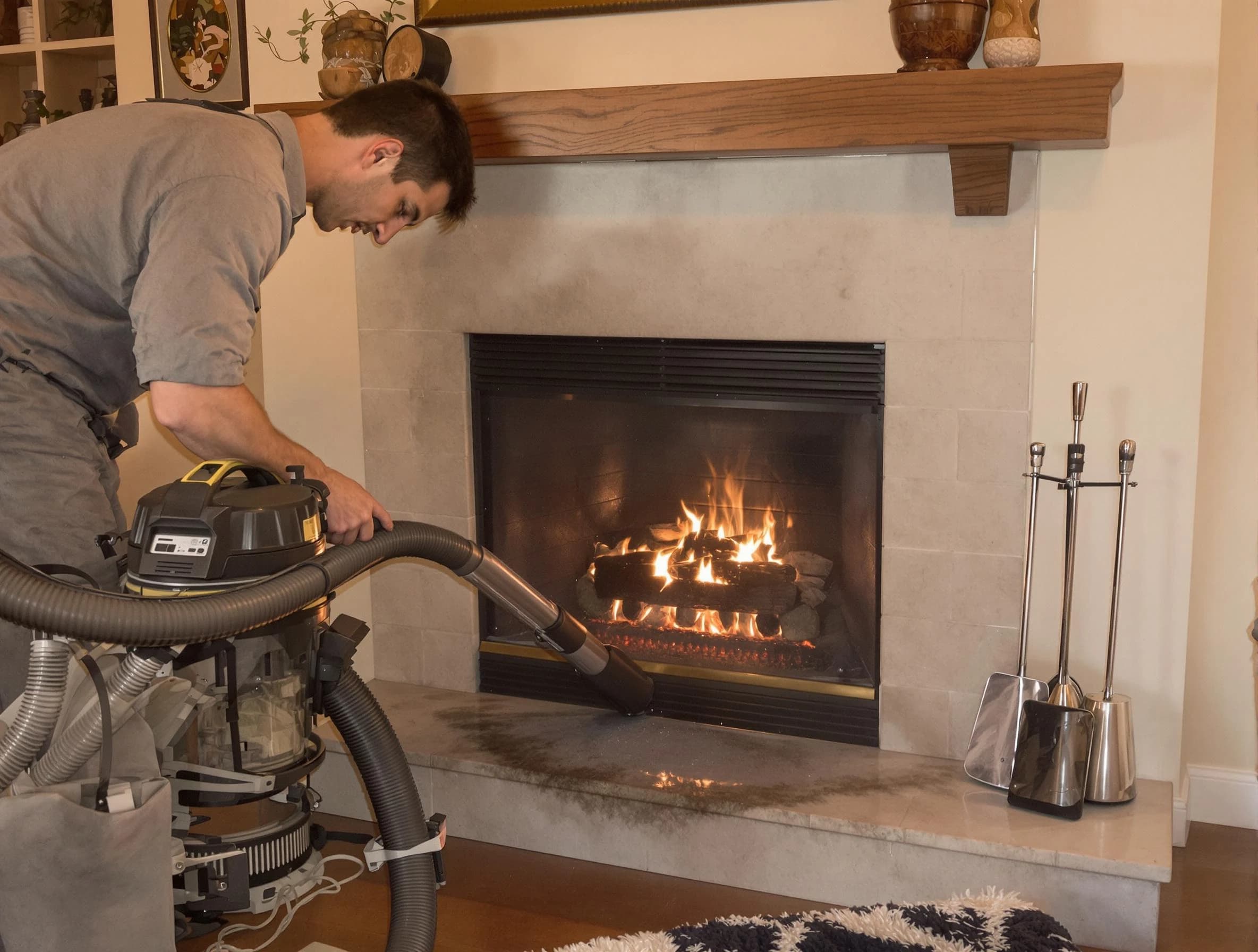 Routine fireplace upkeep by Irondale Chimney Sweep in Irondale, AL