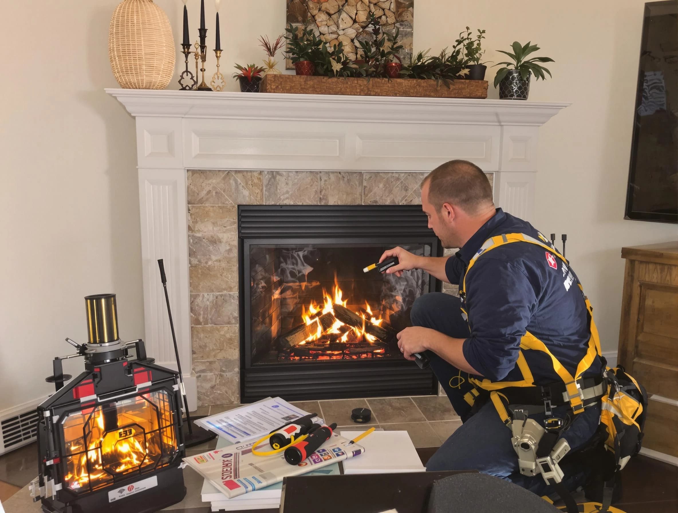 Safety-focused fireplace inspection by Irondale Chimney Sweep in Irondale, AL