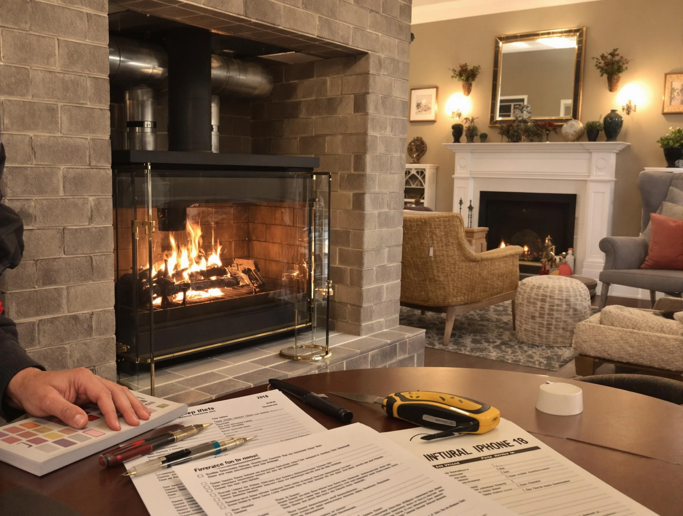 Irondale Chimney Sweep verifying fireplace safety measures in Irondale, AL